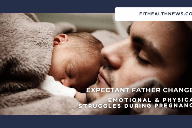 "Expectant father feeling stressed during pregnancy"